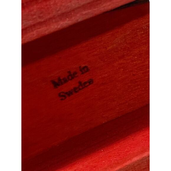 Ljungstroms Of Sweden Tomte Wooden Figure Two Kids on Sled JL - Picture 7 of 11